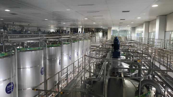 蒙牛马鞍山基地发酵罐车间 数字化精准控制生产