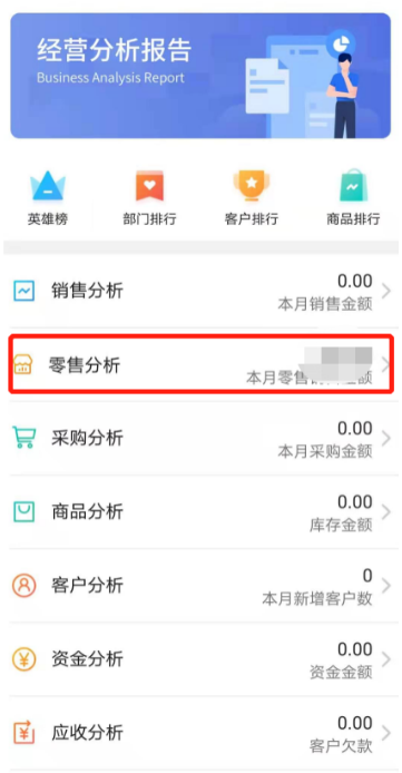 金蝶云星辰APP零售经营分析报告